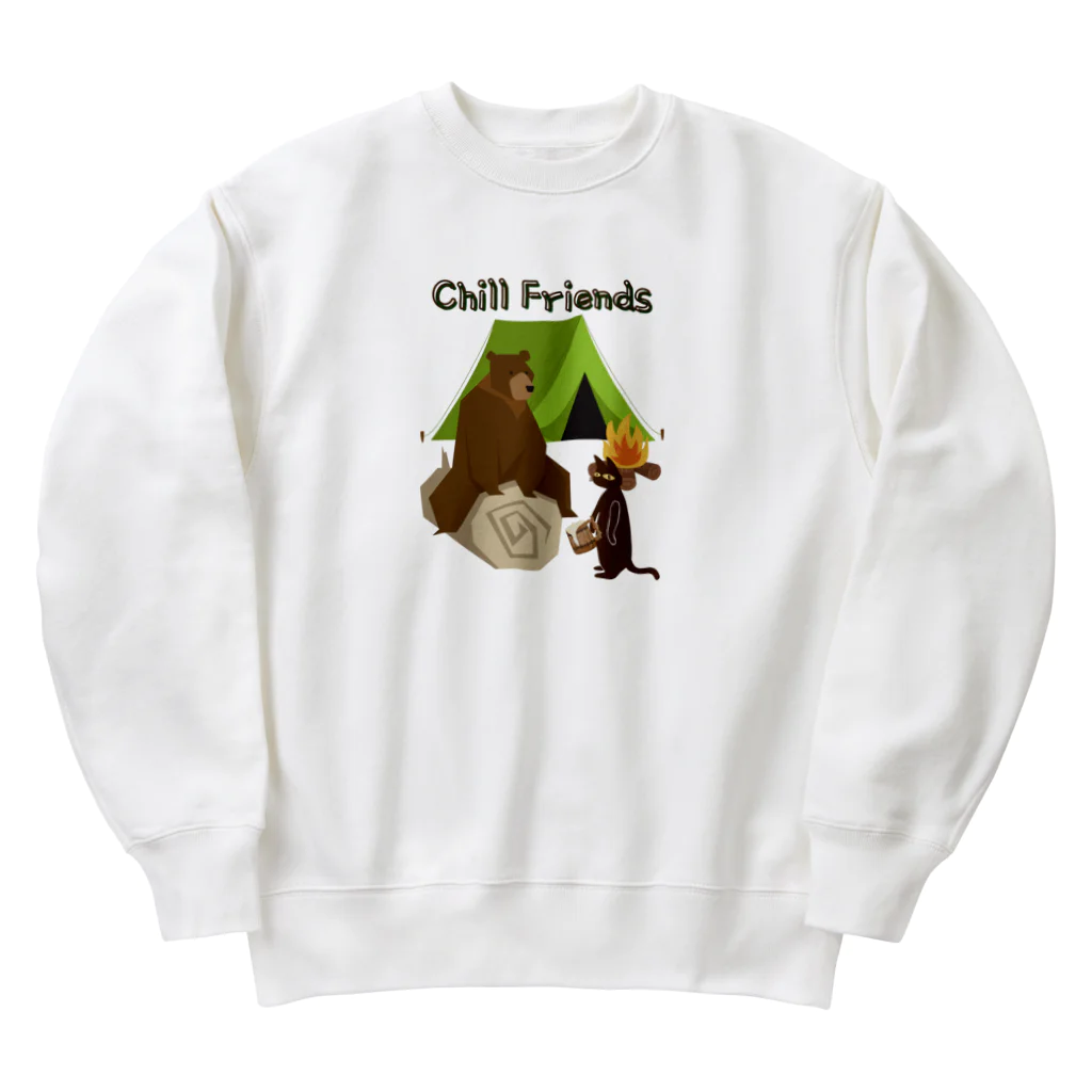 A&D Laid back lifeのChill friends  Heavyweight Crew Neck Sweatshirt