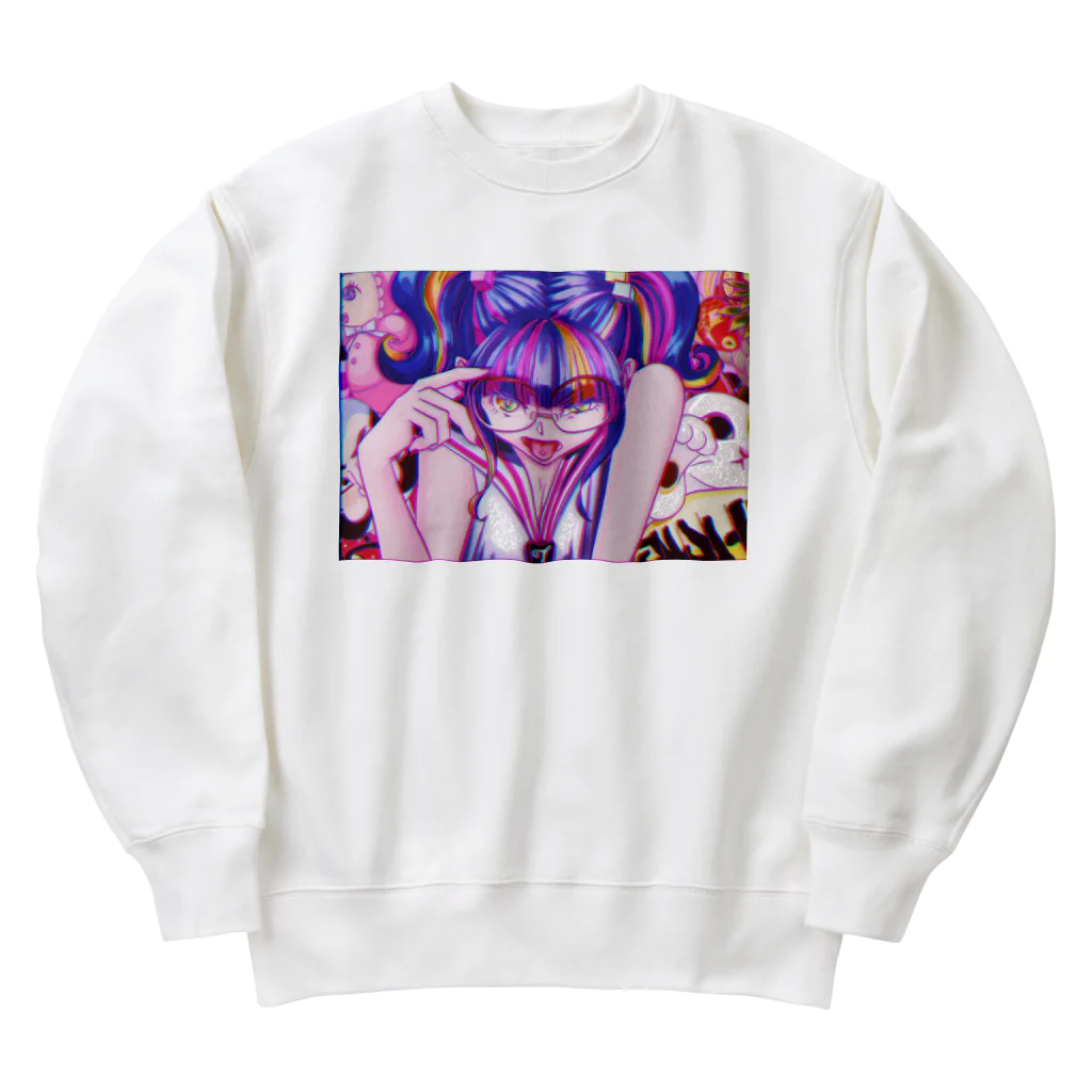 モダンラヂオの【昭和ヤンキー少女】 Heavyweight Crew Neck Sweatshirt