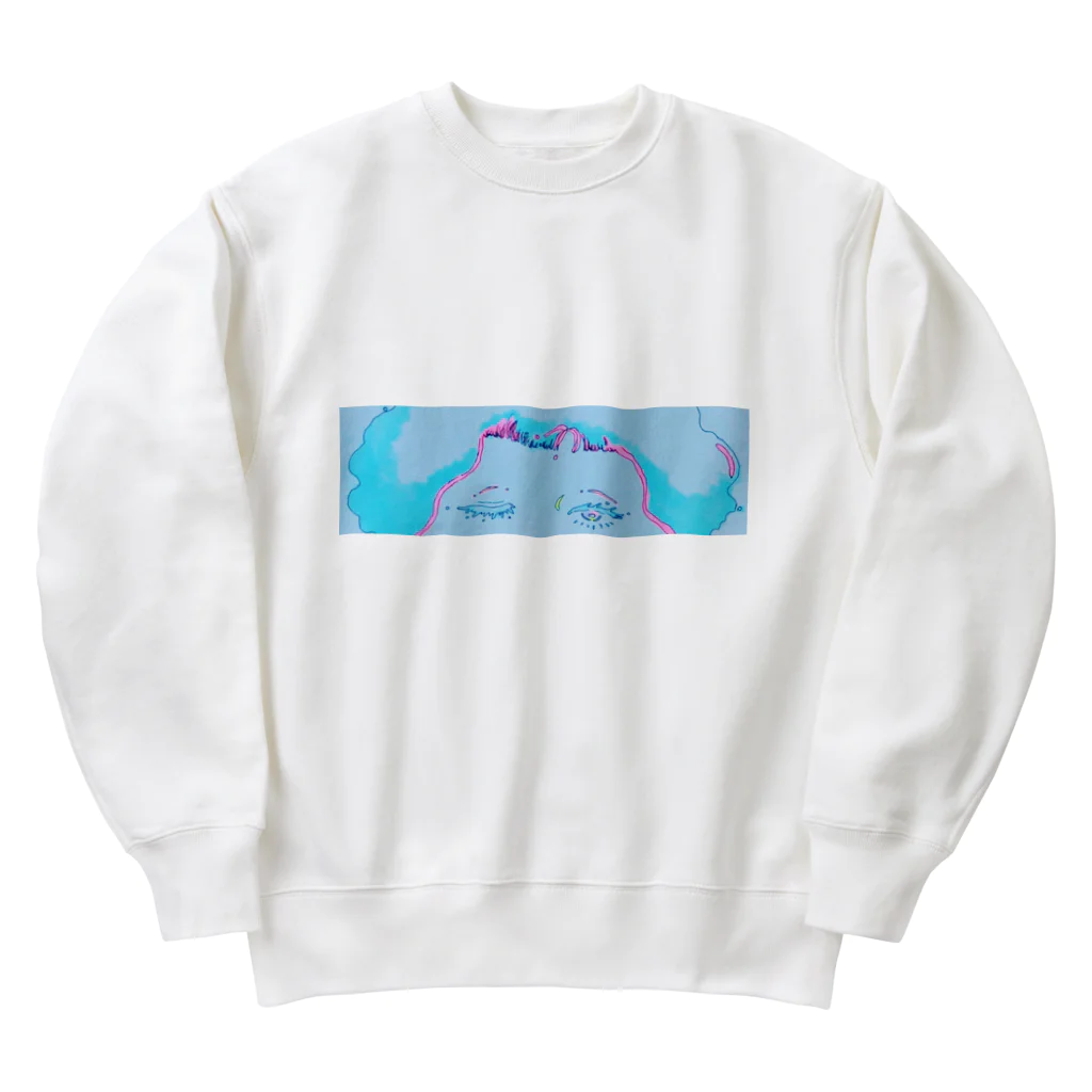 塩バターのちらり Heavyweight Crew Neck Sweatshirt