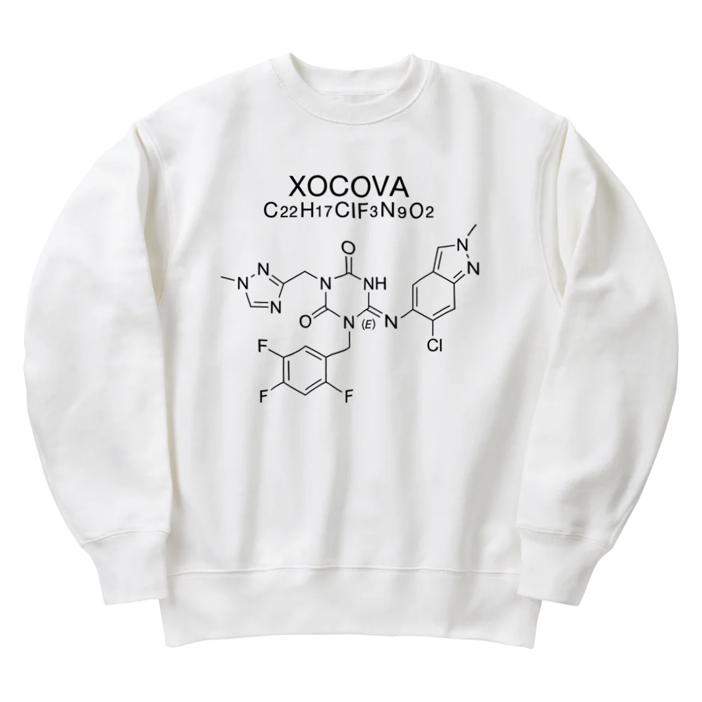 DRIPPEDのXOCOVA C22H17ClF3N9O2-ゾコーバ-(Ensitrelvir-エンシトレルビル-) Heavyweight Crew Neck Sweatshirt