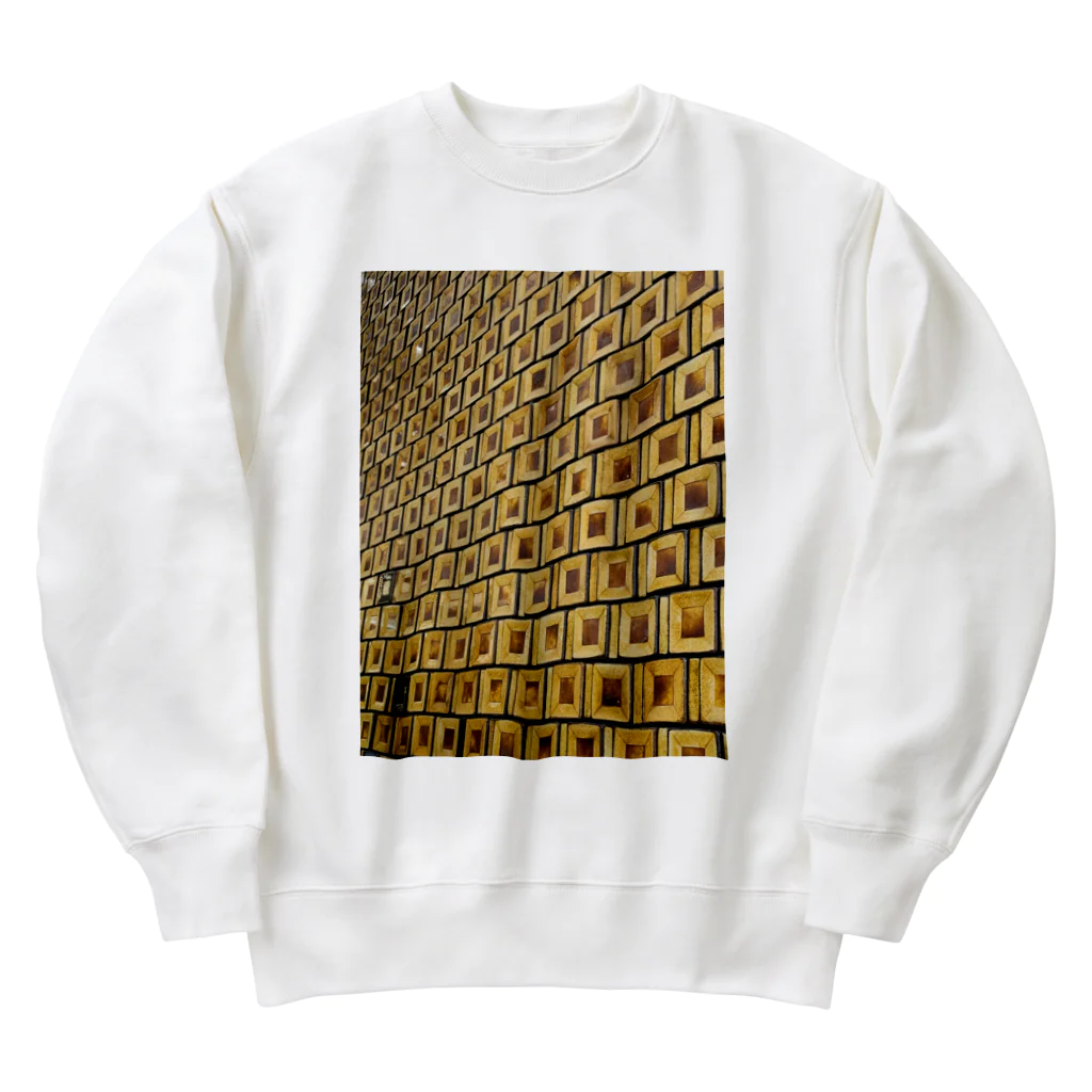 リューカデンドロンのレトロなタイル Heavyweight Crew Neck Sweatshirt