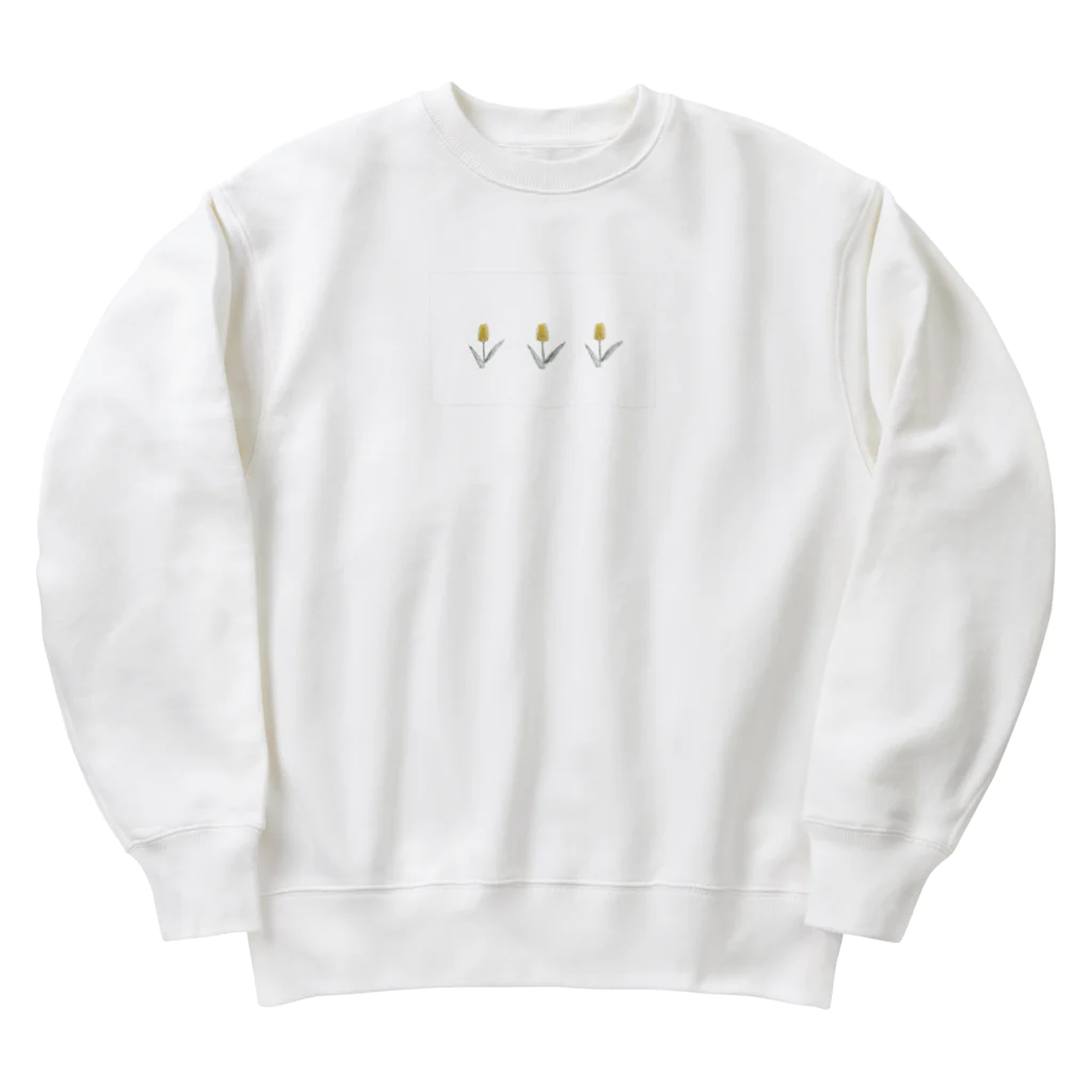 rilybiiのThreeTulip , Orange Yellow . Heavyweight Crew Neck Sweatshirt