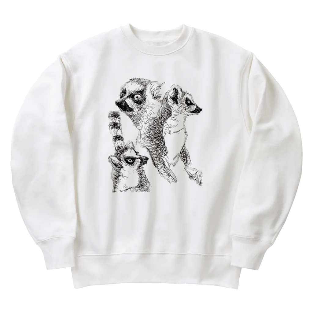 薬味の一時のワオキツネザル Heavyweight Crew Neck Sweatshirt