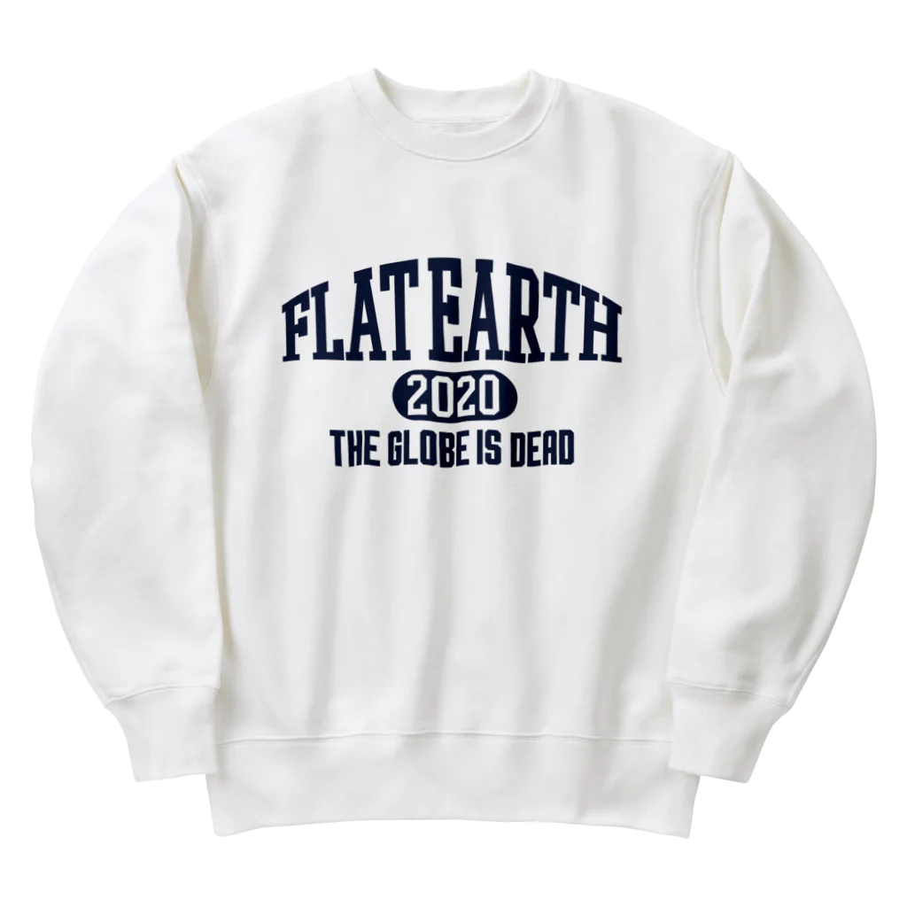 Mappila SHOPのカレッジ風(ネイビー)　フラットアース FLATEARTH Heavyweight Crew Neck Sweatshirt