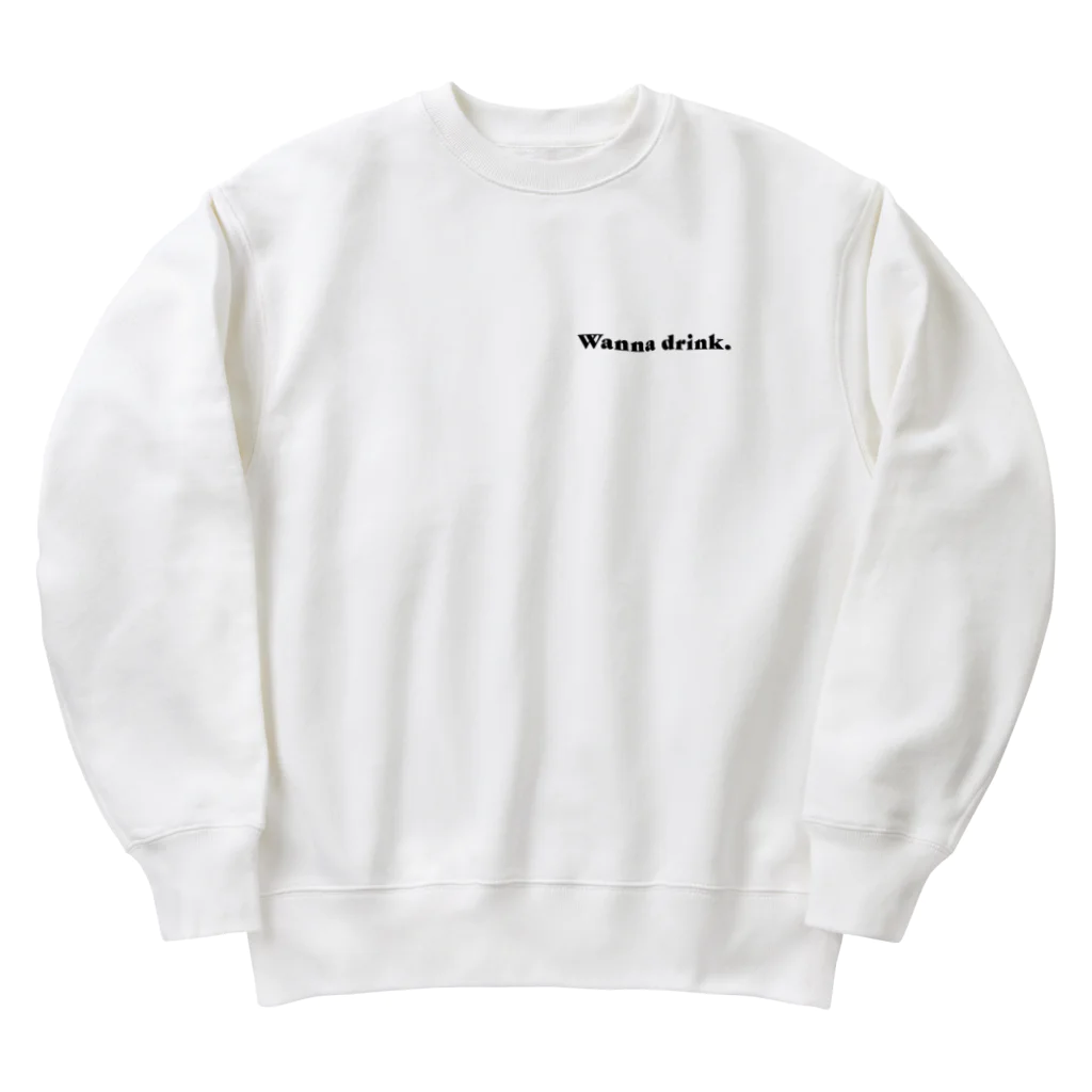 じゅんまい商店の日本酒おかわり（Black） Heavyweight Crew Neck Sweatshirt