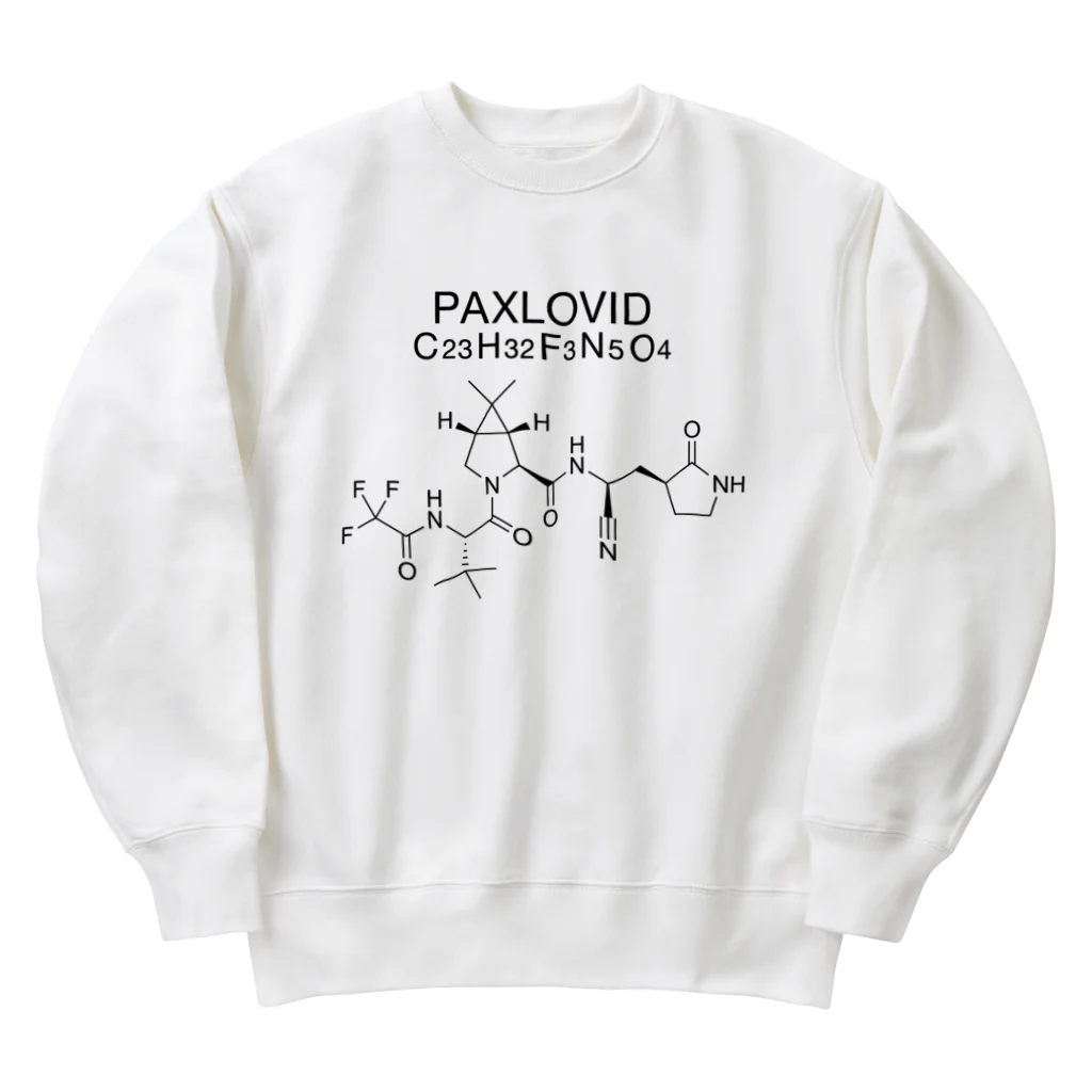 DRIPPEDのPAXLOVID C23H32F3N5O4-パキロビッド-(Nirmatrelvir-ニルマトレルビル-) Heavyweight Crew Neck Sweatshirt