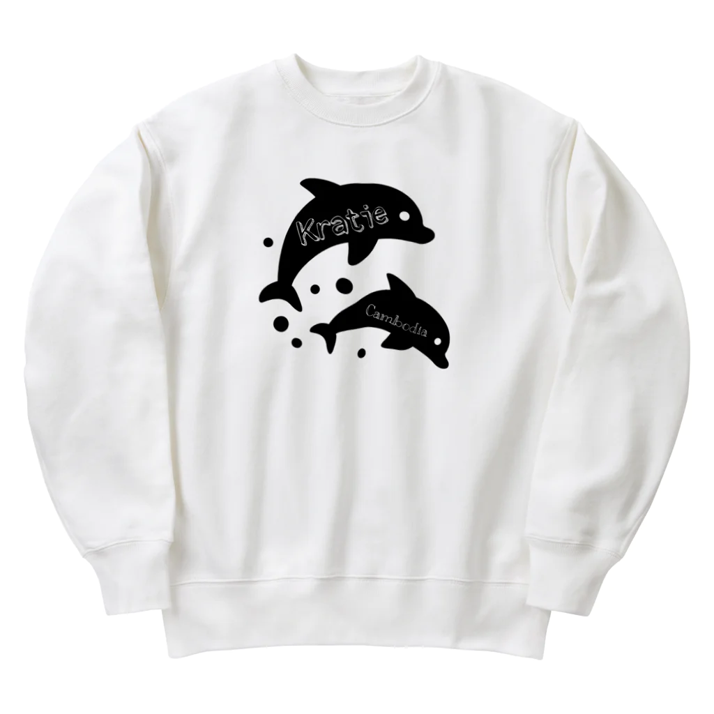 MADE inYOH オフィシャルのかわイルカとクラチェ〜黒🐬✨〜 Heavyweight Crew Neck Sweatshirt