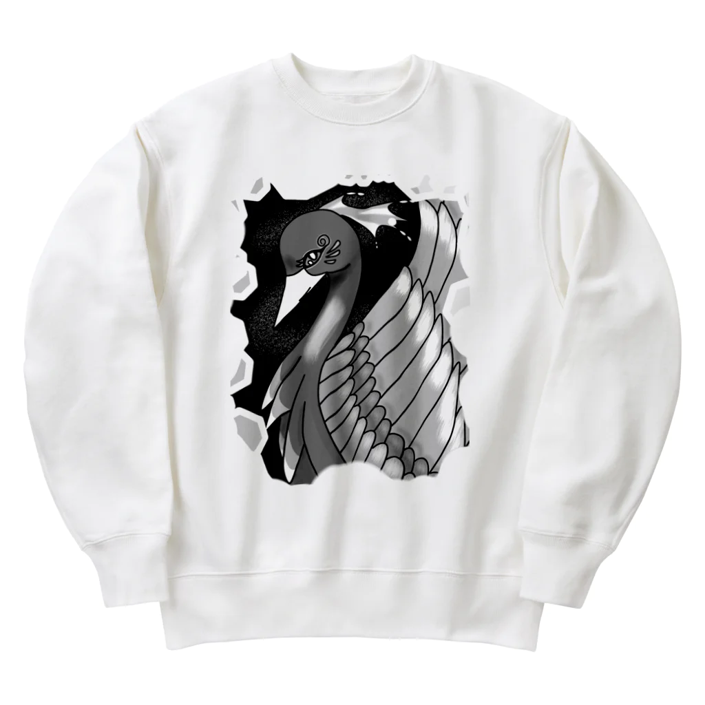 greetenの不死鳥アート　モノクロ Heavyweight Crew Neck Sweatshirt