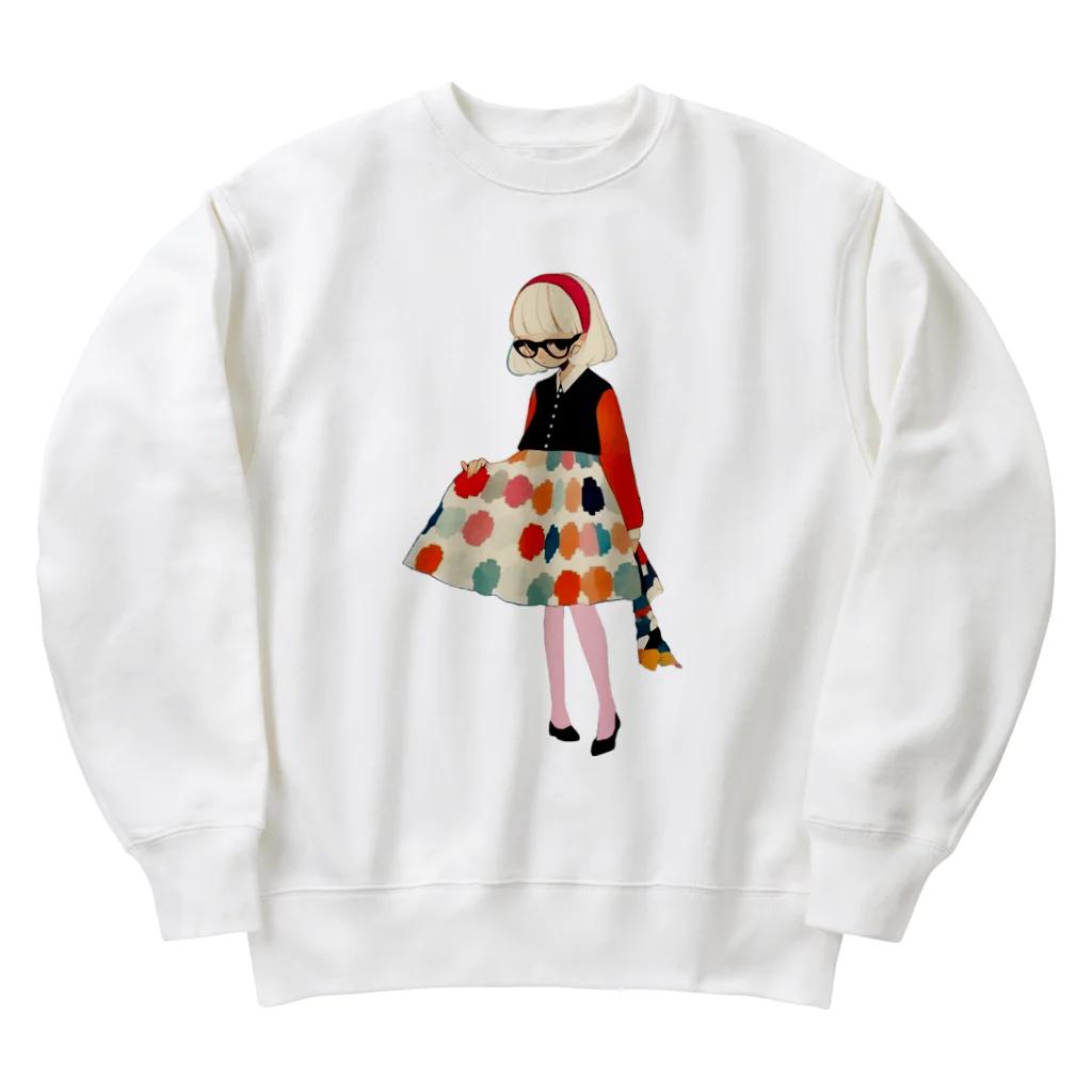 桜音ことこ企画のカラフルドット Heavyweight Crew Neck Sweatshirt