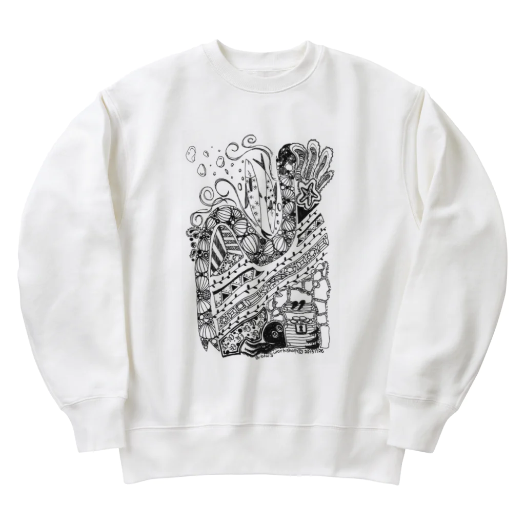 a-bow's workshop(あーぼぅズ ワークショップ)の海中散歩 Heavyweight Crew Neck Sweatshirt