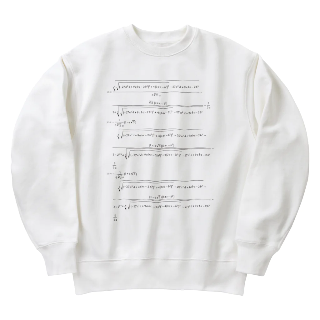 オールマイティーの三次方程式の解の公式 Heavyweight Crew Neck Sweatshirt