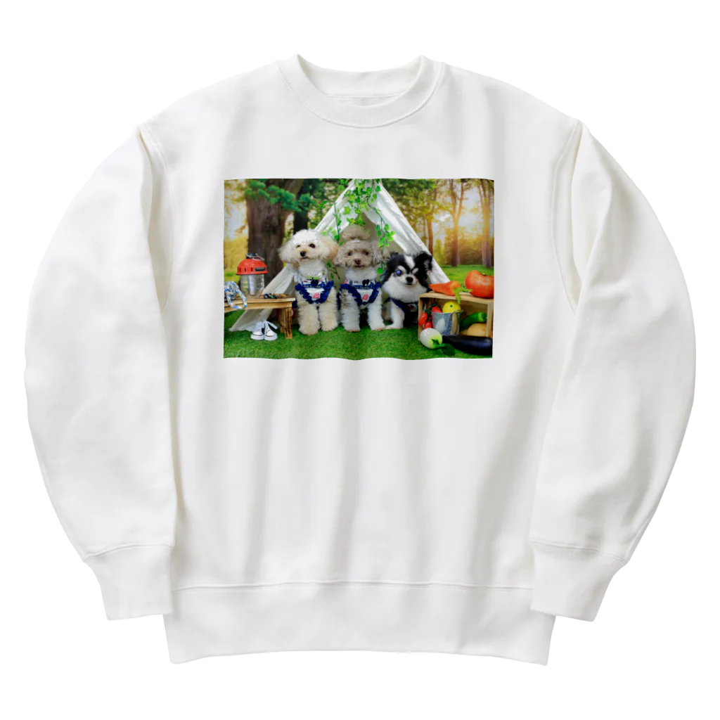 湘南にゃんわんふぉと🐶のゆめモカメルちゃん Heavyweight Crew Neck Sweatshirt