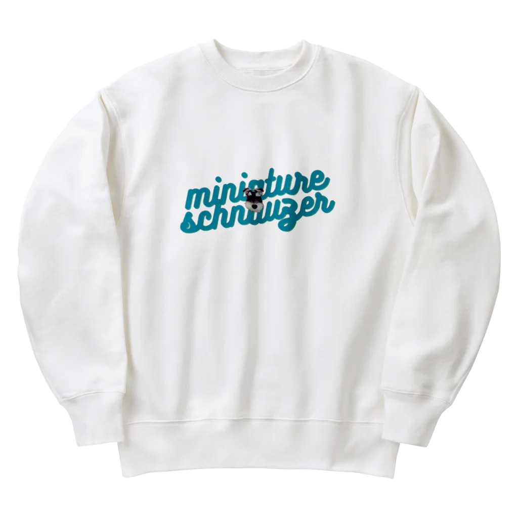 ミニチュアシュナウザー　B&Sのミニチュアシュナウザー　B&S シンプル Heavyweight Crew Neck Sweatshirt