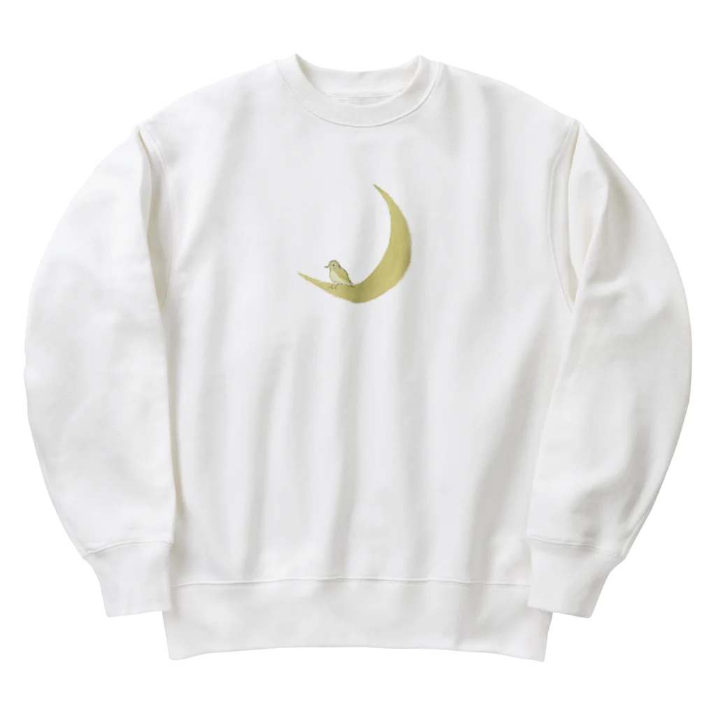 rilybiiのThe watching moon and the resting yellow bird. Heavyweight Crew Neck Sweatshirt