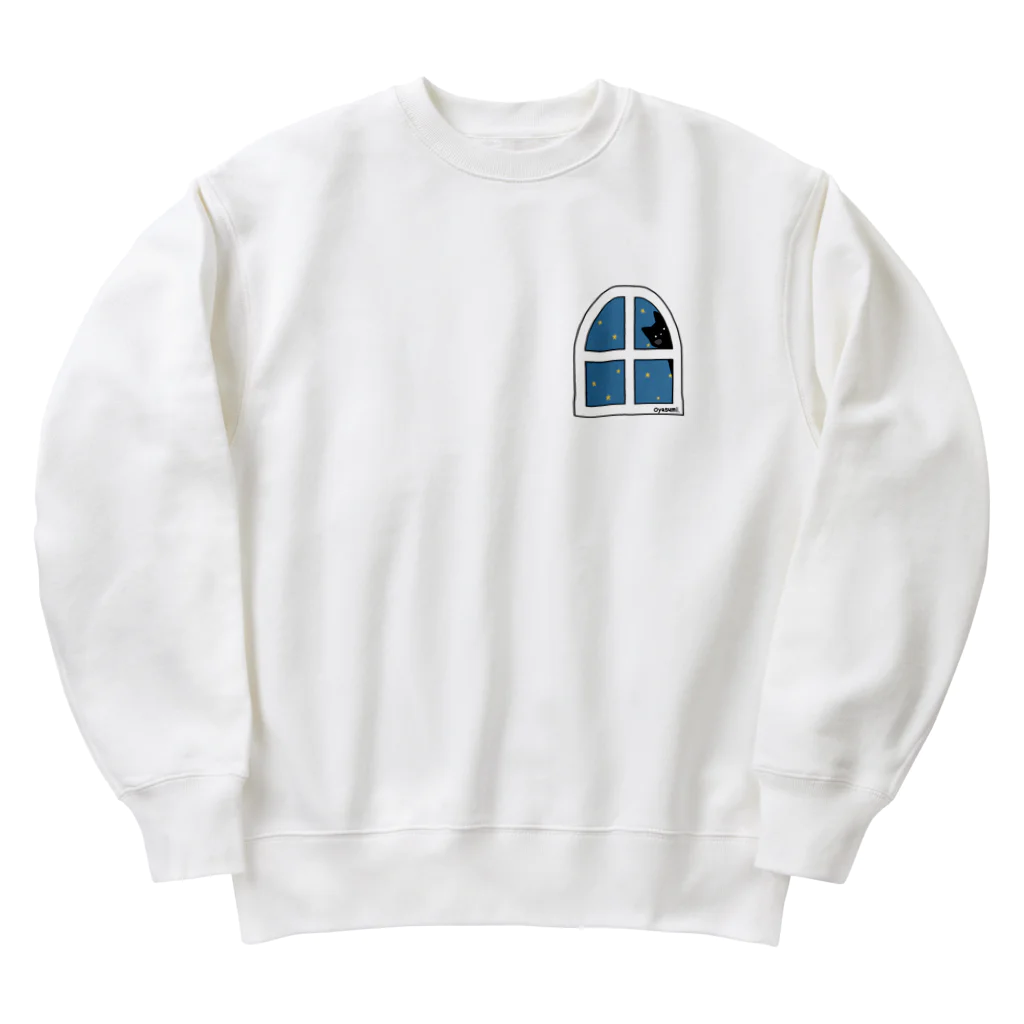 shiropurinのおやすみねこ Heavyweight Crew Neck Sweatshirt