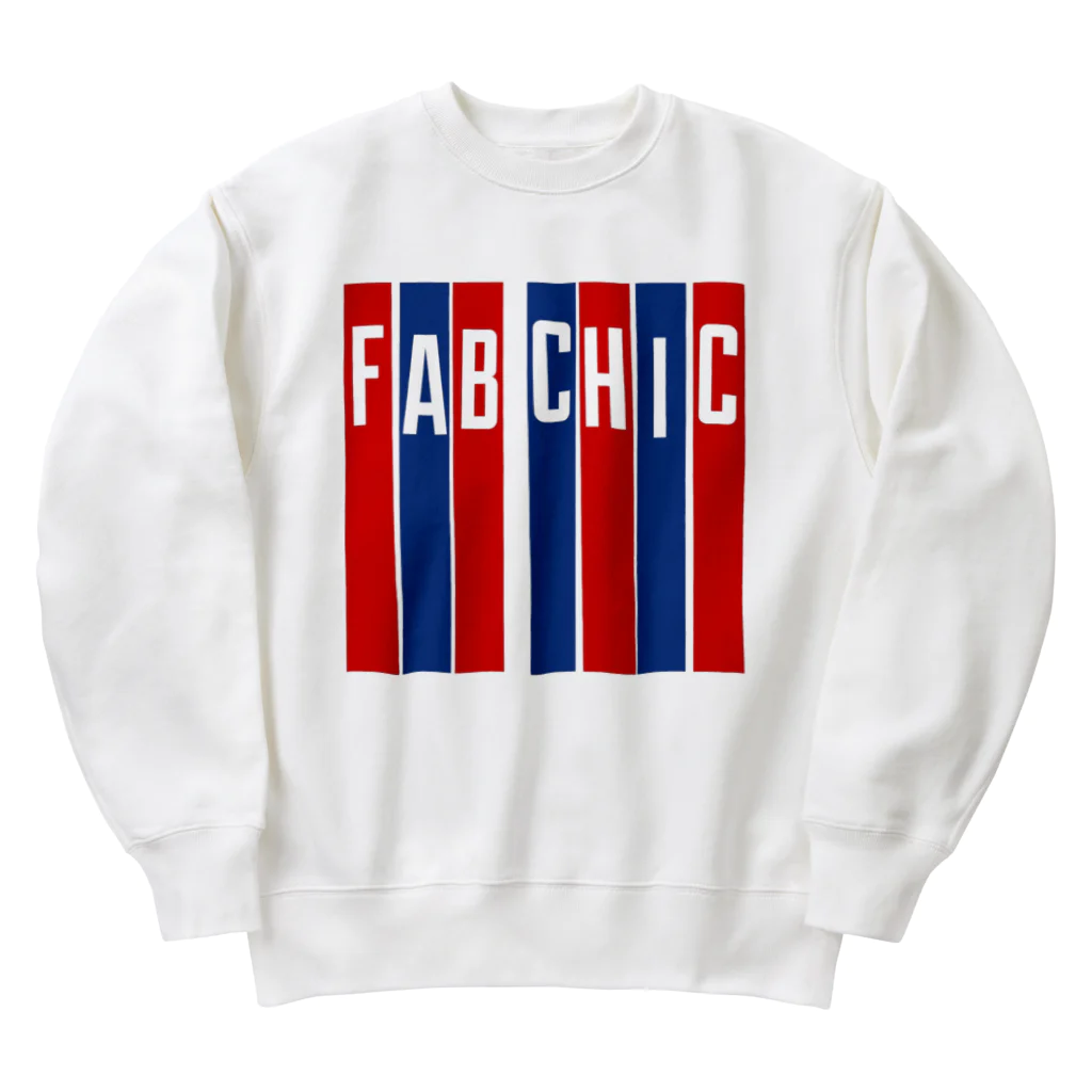 fab chic ファブシックのトリコロールfab chic Heavyweight Crew Neck Sweatshirt