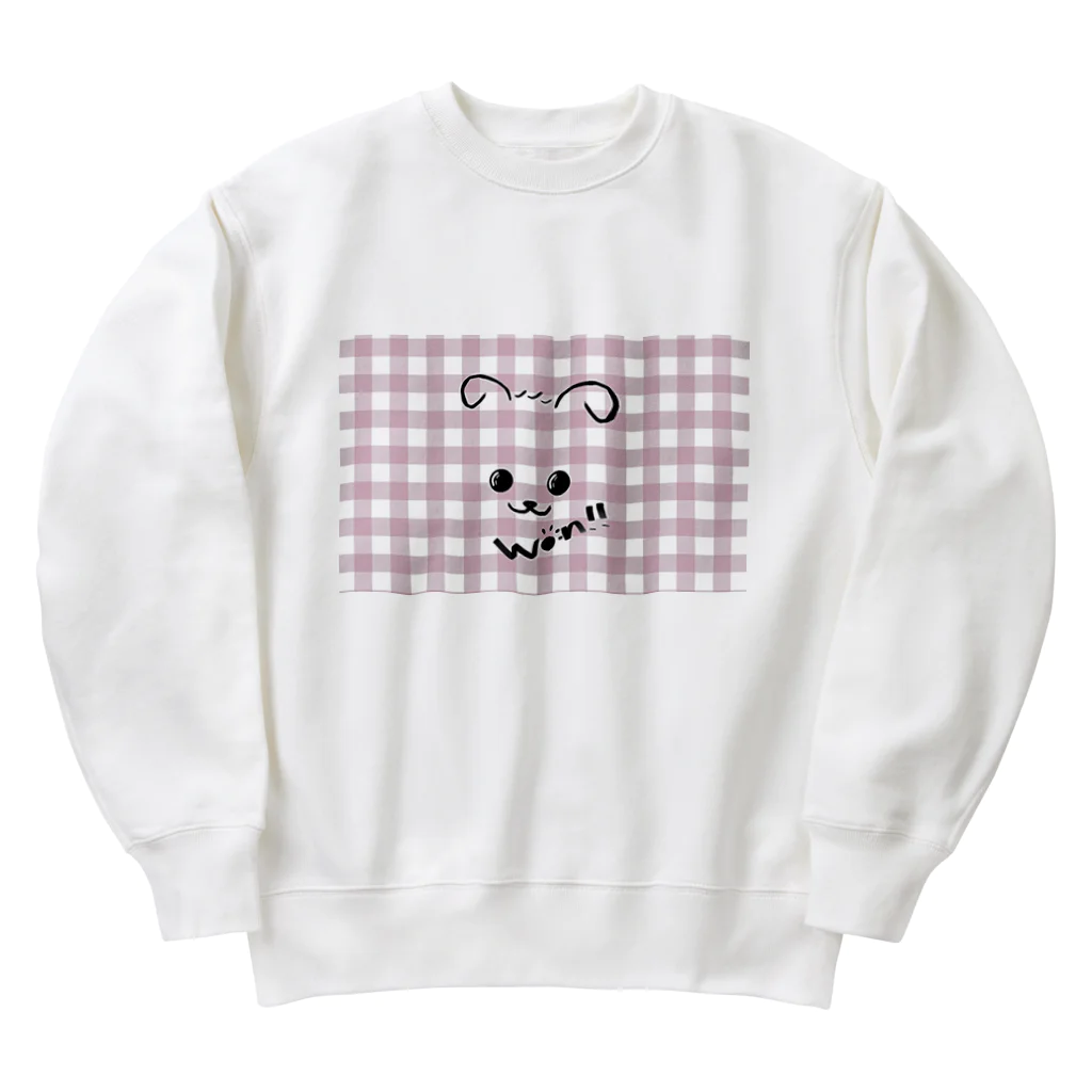 merongのわんこA♡ギンガム Heavyweight Crew Neck Sweatshirt