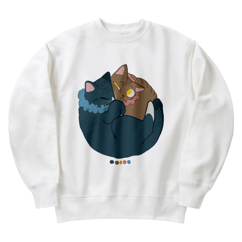 スタジオわだいらのまるまる猫たち Heavyweight Crew Neck Sweatshirt