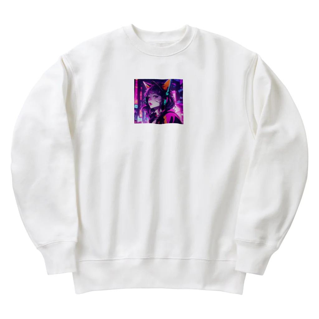 パンクビビッド•ピエロ団のパンクビビッド・ピエロキャット kAsumI Heavyweight Crew Neck Sweatshirt