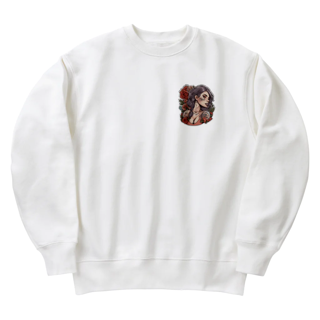 streetsnapのUrban Inked Chic、両面プリントスウェット、期間限定 Heavyweight Crew Neck Sweatshirt