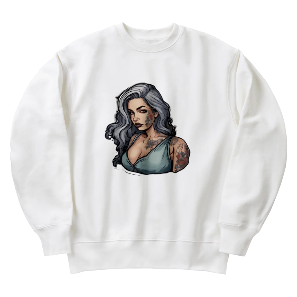 streetsnapのUrban Inked Chic、片面プリントスウェット、期間限定 Heavyweight Crew Neck Sweatshirt