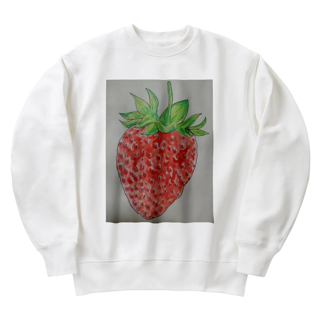 ねこの森でお散歩のリアルな苺ちゃん Heavyweight Crew Neck Sweatshirt