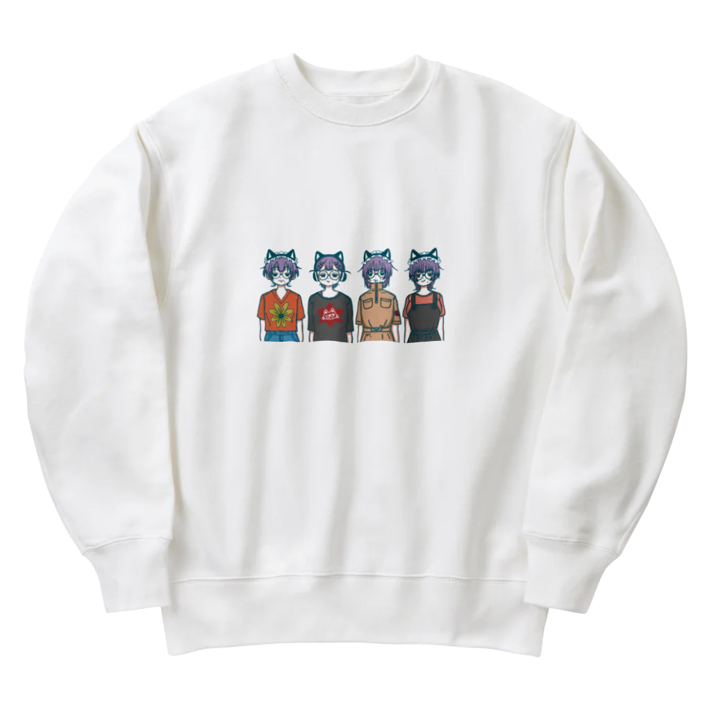 酒丸酔子🐱🍺の夏服の酒丸酔子 Heavyweight Crew Neck Sweatshirt