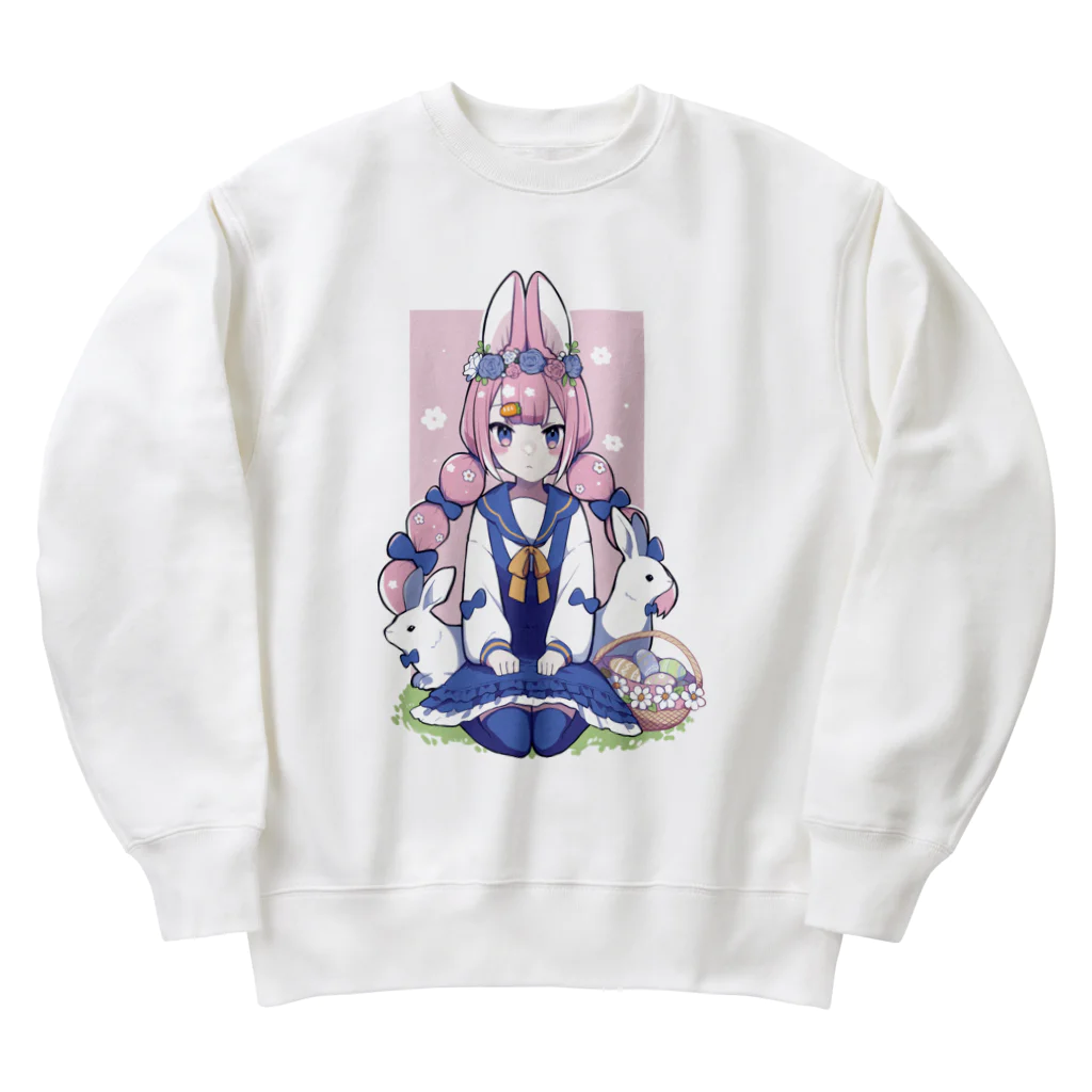 ぱすたてるかるぼのイースターラビット Heavyweight Crew Neck Sweatshirt