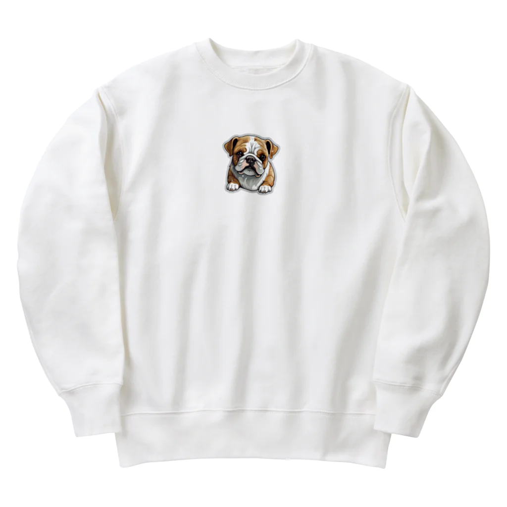 はむはむぴょんのブルドッグ Heavyweight Crew Neck Sweatshirt