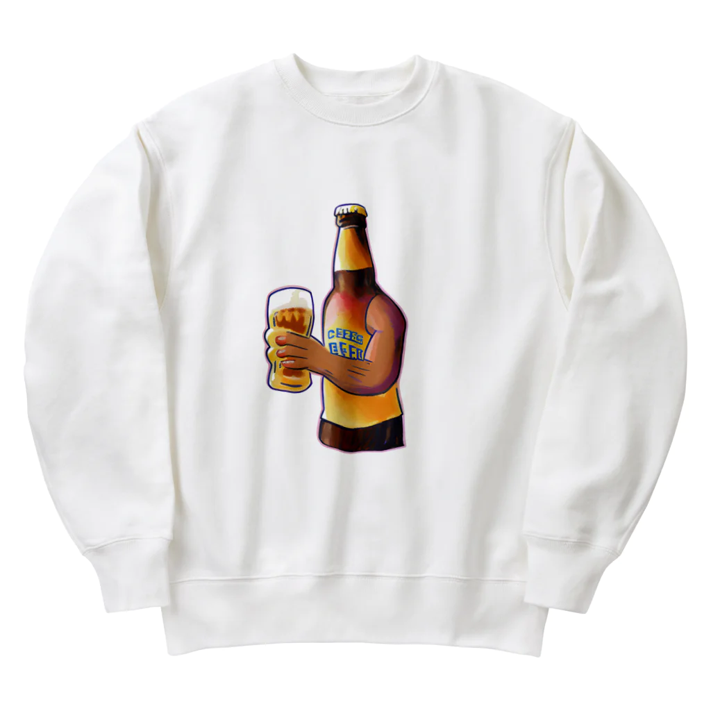 ssggrrのビール乾杯くん Heavyweight Crew Neck Sweatshirt