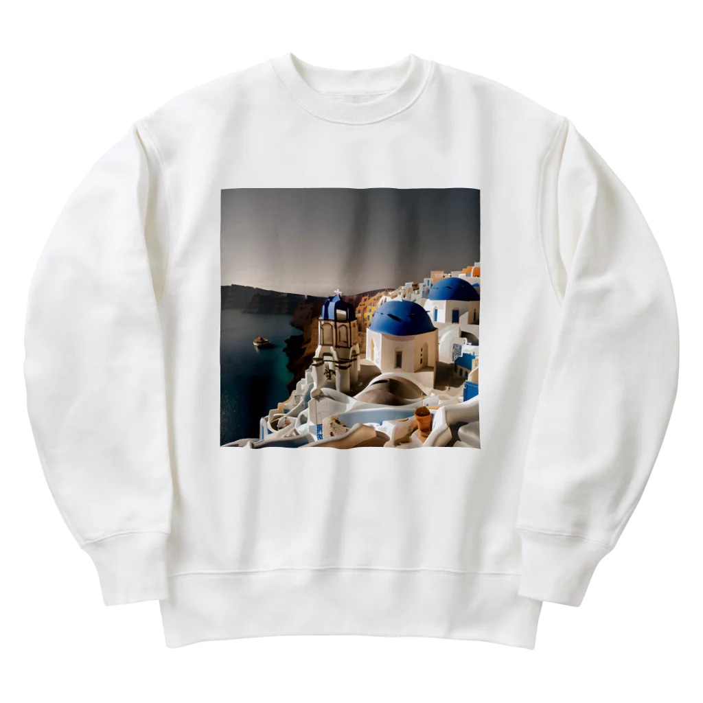 manopinoのおしゃれな街！サントリーニ島 Heavyweight Crew Neck Sweatshirt