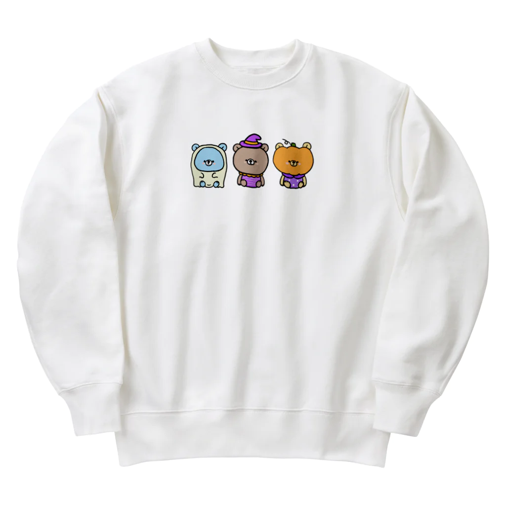 くまこのハロウィンくまトリオ Heavyweight Crew Neck Sweatshirt