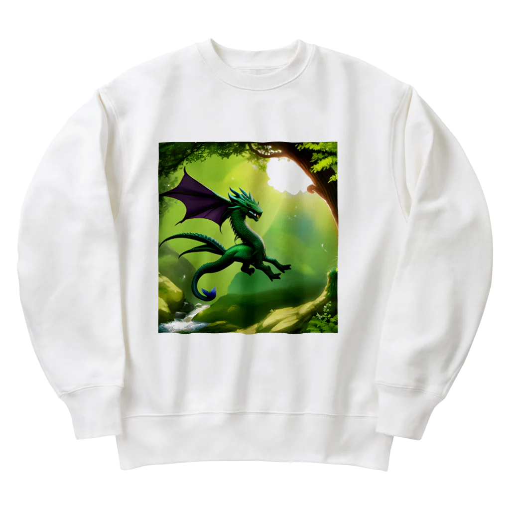 Wakuryuの八恩　森の守り神　愛龍　 Heavyweight Crew Neck Sweatshirt