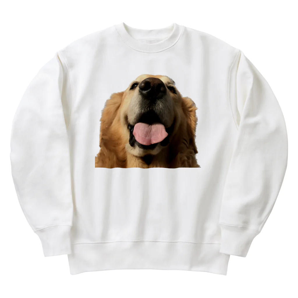 ソヒのショップの笑顔なゴールデンレトリバー Heavyweight Crew Neck Sweatshirt