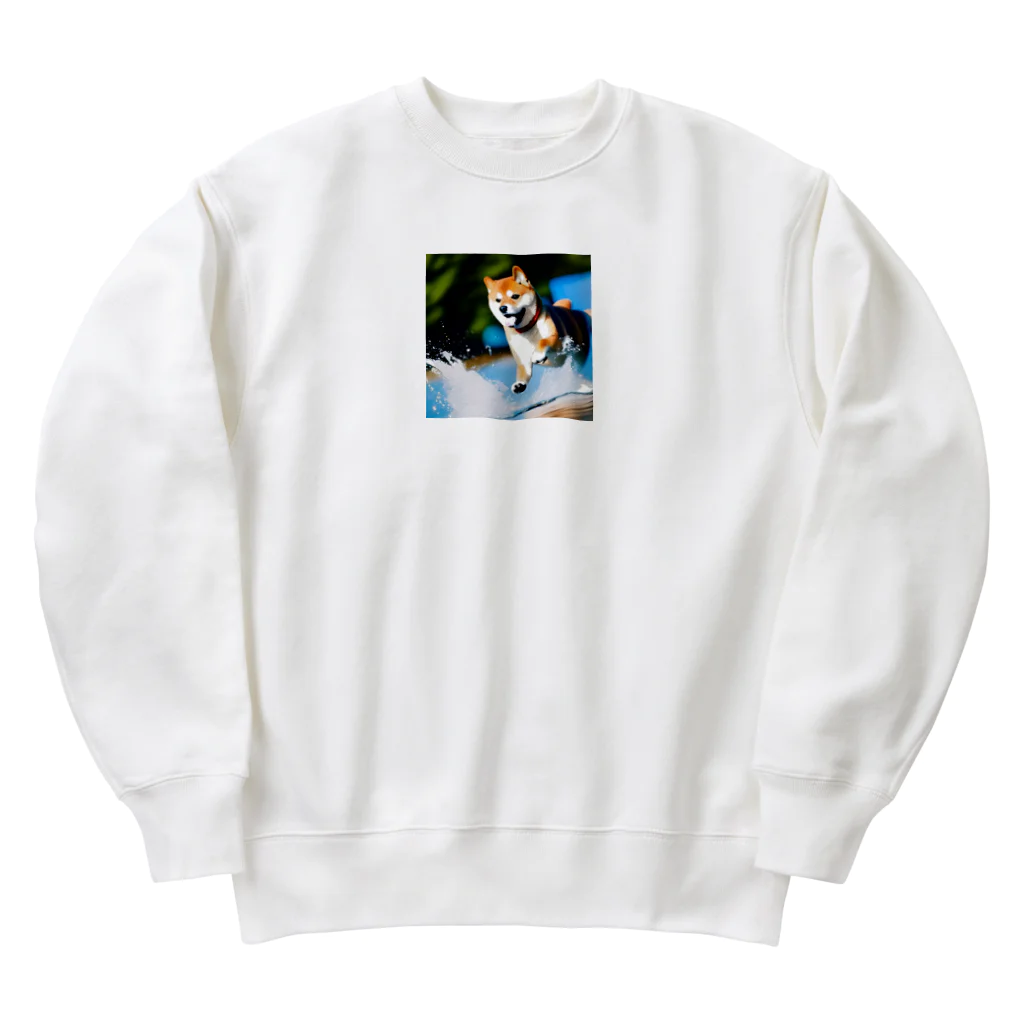 KaSumi's shopのアメンボになったつもりの柴 Heavyweight Crew Neck Sweatshirt