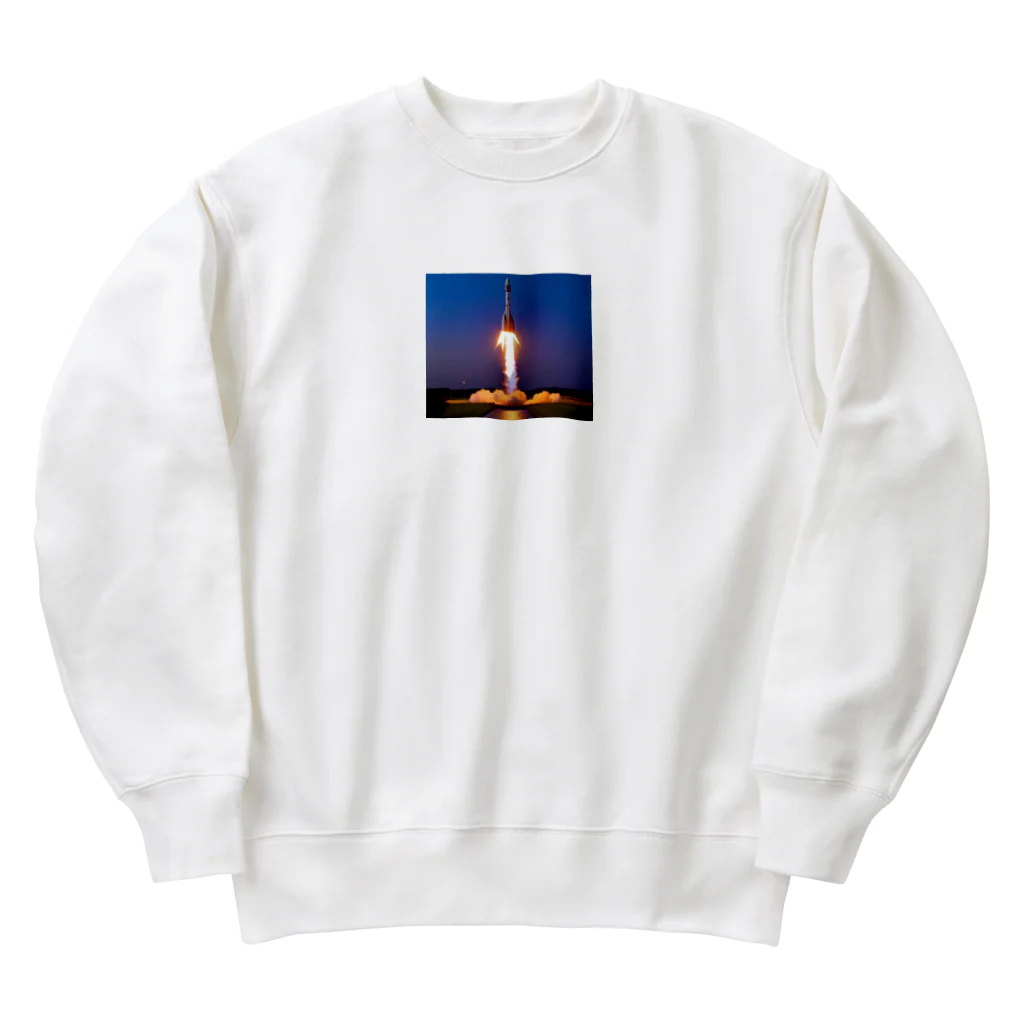 swanの夕焼けのロケット Heavyweight Crew Neck Sweatshirt