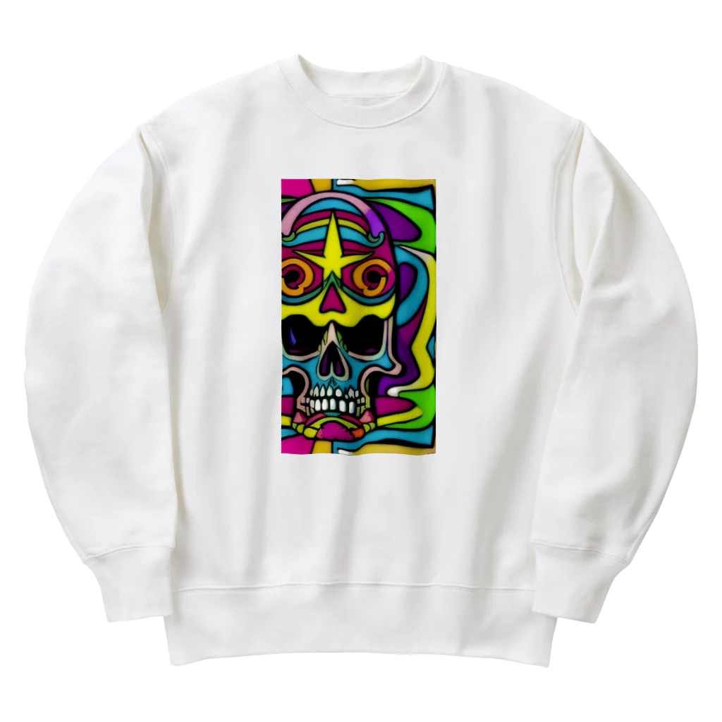 jack_and_beanのヘビーメタルでロックなスカル Heavyweight Crew Neck Sweatshirt