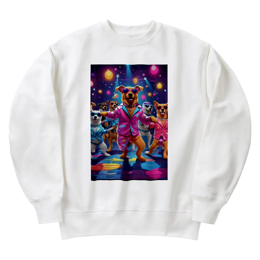 jrjrjrのドッグ・ダンシング・ディスコ Heavyweight Crew Neck Sweatshirt