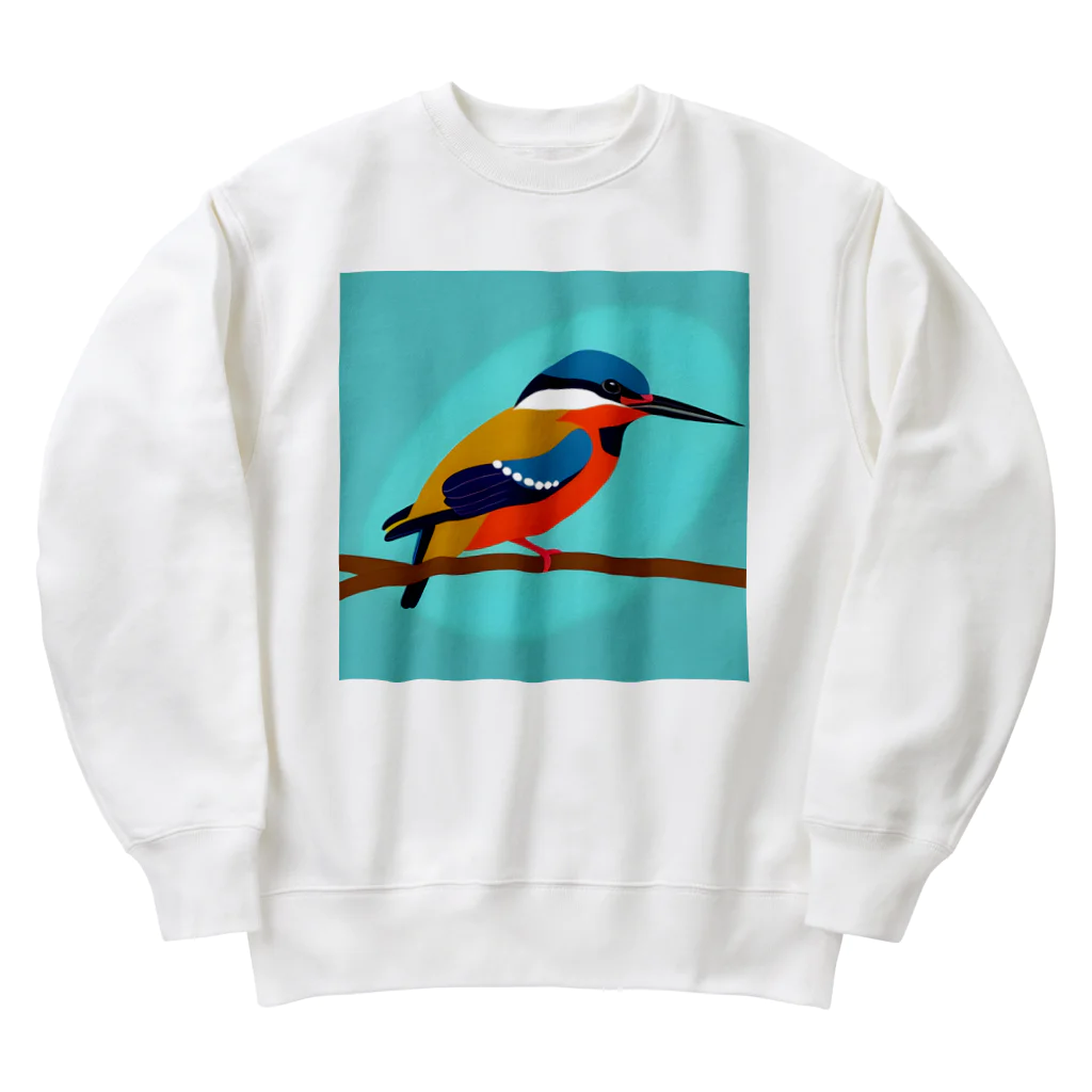 SHININGのカワセミのイラストグッズ Heavyweight Crew Neck Sweatshirt