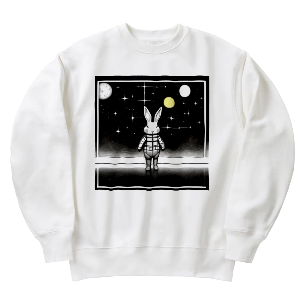 kota.の宇宙のうさぎ Heavyweight Crew Neck Sweatshirt