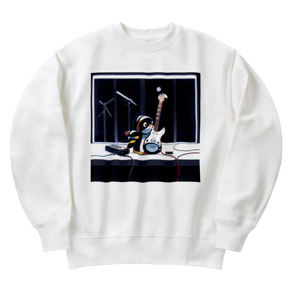 kota.のギターとペンギン Heavyweight Crew Neck Sweatshirt