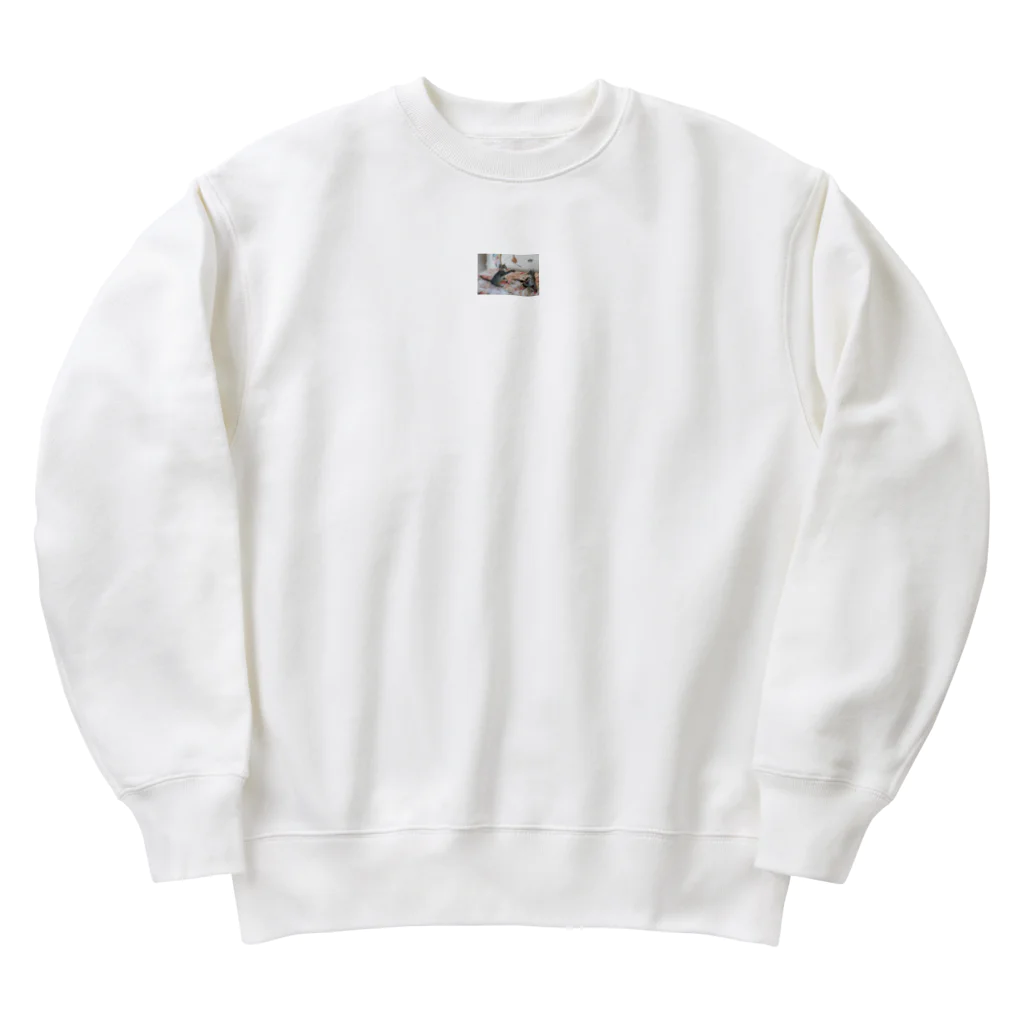 megu_suzuriのかわいい猫グッズ Heavyweight Crew Neck Sweatshirt