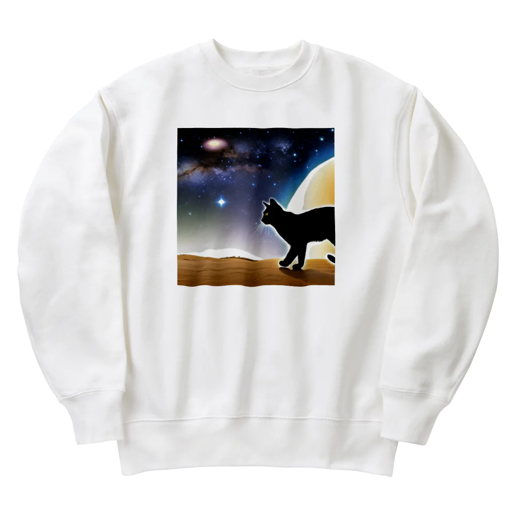 genki-cyatoの火星猫 Heavyweight Crew Neck Sweatshirt