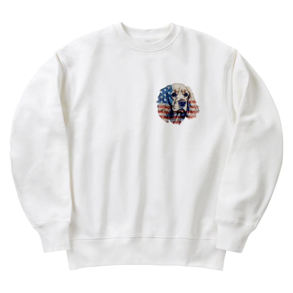 dogsdream8246のアメリカンコッカーアメリカ Heavyweight Crew Neck Sweatshirt