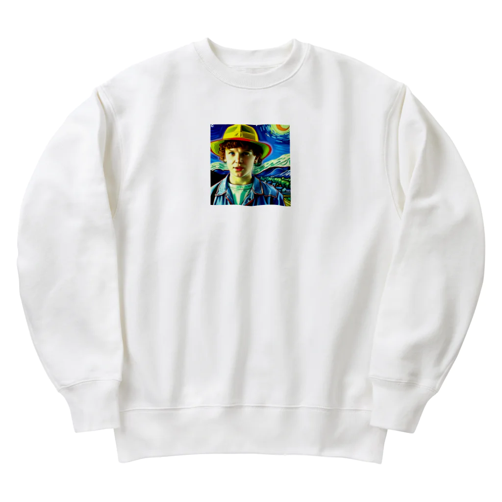 ラクダッピーのストレンジャーシングスイレブン星月夜に行ってみた Heavyweight Crew Neck Sweatshirt