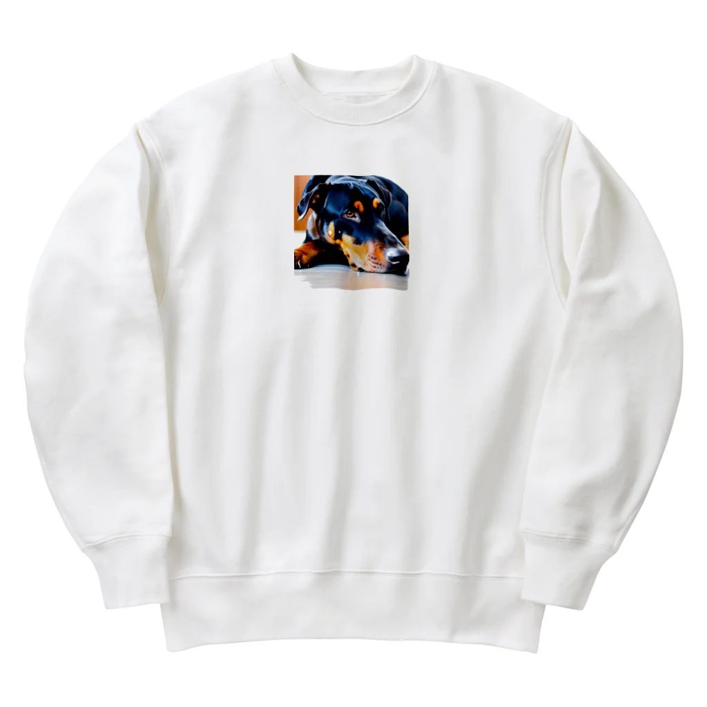 犬バカ部のタレミミドーベルマン Heavyweight Crew Neck Sweatshirt