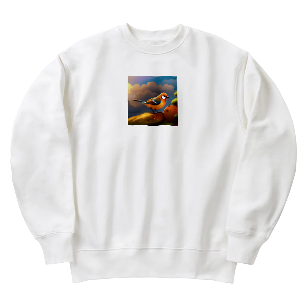 グッドグッズのかわいい鳥のイラストグッズ Heavyweight Crew Neck Sweatshirt