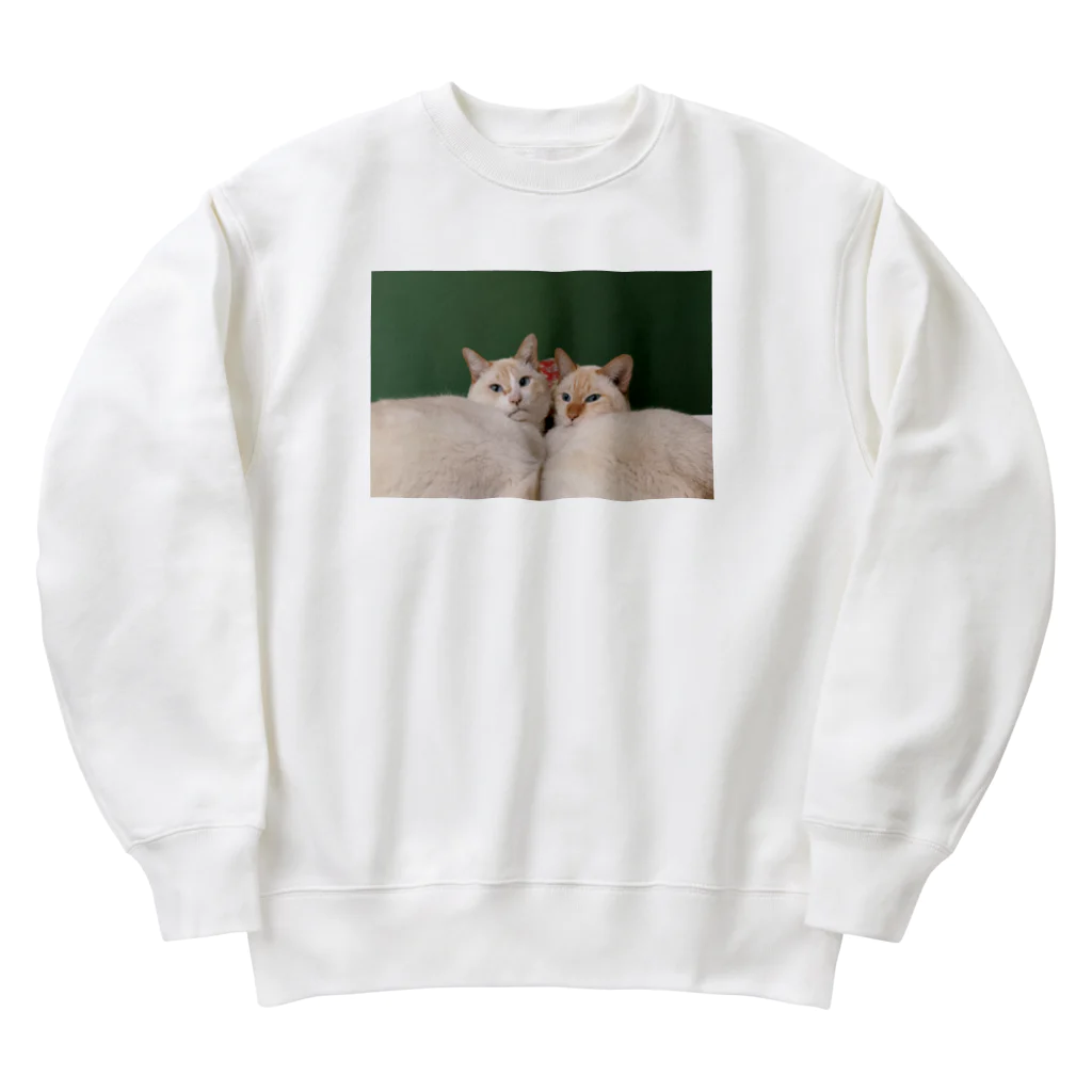 ぽんぽこのみせのぽんぽこ_ええとこの猫シリーズ① Heavyweight Crew Neck Sweatshirt