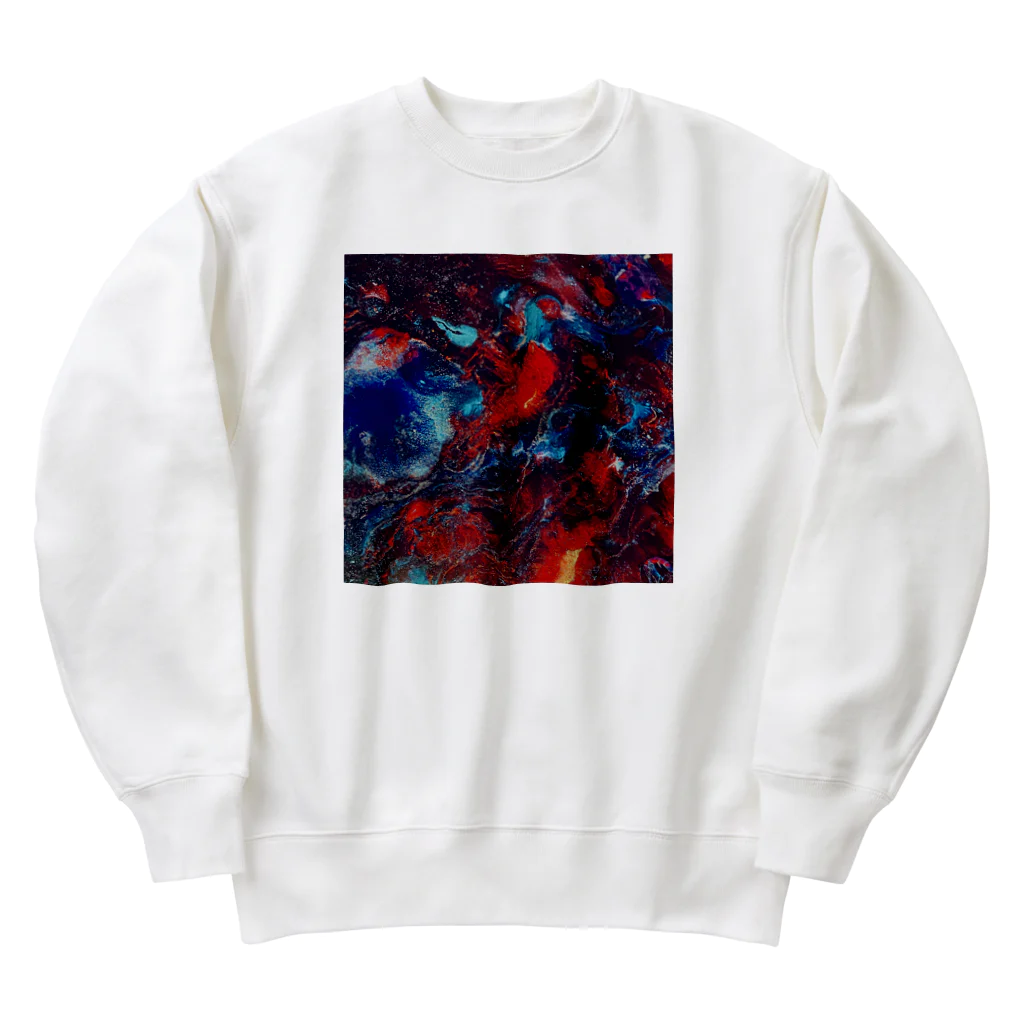 【抽象画】melty moon【フルイドアート】の層馬灯Ⅱ Heavyweight Crew Neck Sweatshirt