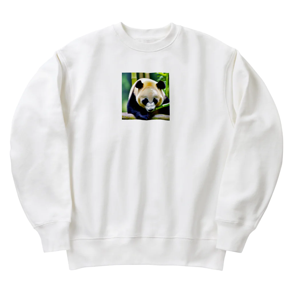 Junndyの竹パンダ Heavyweight Crew Neck Sweatshirt